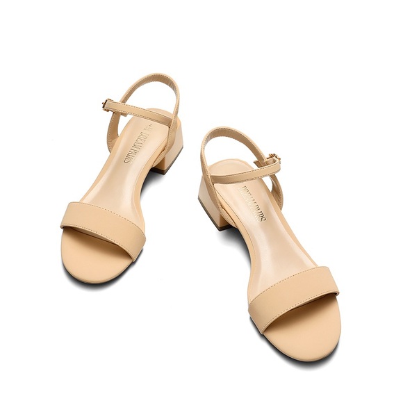 Open Toe Ankle Strap Low Heel Sandals - Picture 6 of 11